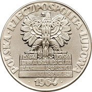 Poland 20 Zlotych (Nowa Huta Turoszow. Trial Strike) KM# Pr120 POLSKA RZECZPOSPOLITA LUDOWA MW 1964 1944 1964 DWASZIEŚCIA LAT POLSKI LUDOWEJ coin obverse Poland 20 Zlotych (Nowa Huta Turoszow. Trial Strike) KM# Pr120 POLSKA RZECZPOSPOLITA LUDOWA MW 1964 1944 1964 DWASZIEŚCIA LAT POLSKI LUDOWEJ coin obverse