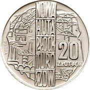 Poland 20 Zlotych (Nowa Huta Turoszow. Trial Strike) KM# Pr120 NOWA HUTA PŁOCK TURO SZÓW PRÓBA 20 ZŁOTYCH coin reverse Poland 20 Zlotych (Nowa Huta Turoszow. Trial Strike) KM# Pr120 NOWA HUTA PŁOCK TURO SZÓW PRÓBA 20 ZŁOTYCH coin reverse