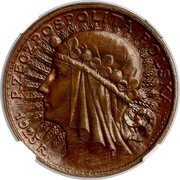 Poland 20 Zlotych Polonia. Trial Strike B 1925  RZECZPOSPOLITA POLSKA 1925 R. coin reverse Poland 20 Zlotych Polonia. Trial Strike B 1925  RZECZPOSPOLITA POLSKA 1925 R. coin reverse
