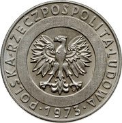 Poland 20 Zlotych (Trial Strike) KM# Pr212 POLSKA RZECZPOSPOLITA LUDOWA 1973 MW coin obverse Poland 20 Zlotych (Trial Strike) KM# Pr212 POLSKA RZECZPOSPOLITA LUDOWA 1973 MW coin obverse