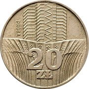 Poland 20 Zlotych (Trial Strike) KM# Pr211 PRÓBA 20 ZŁ coin reverse Poland 20 Zlotych (Trial Strike) KM# Pr211 PRÓBA 20 ZŁ coin reverse