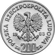 Poland 200 Zlotych 00th Anniversary of Vienna Siege. Trial Strike 1983 KM# Pr491 POLSKA RZECZPOSPOLITA LUDOWA 19 83 MW ZŁ 200 ZŁ coin obverse Poland 200 Zlotych 00th Anniversary of Vienna Siege. Trial Strike 1983 KM# Pr491 POLSKA RZECZPOSPOLITA LUDOWA 19 83 MW ZŁ 200 ZŁ coin obverse