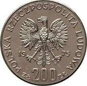 Poland 200 Zlotych 30th Anniversary of Victory Against the Fascists. Trial Strike 1975 KM# Pr269 POLSKA RZECZPOSPOLITA LUDOWA 19 75 MW ZŁ 200 ZŁ coin obverse Poland 200 Zlotych 30th Anniversary of Victory Against the Fascists. Trial Strike 1975 KM# Pr269 POLSKA RZECZPOSPOLITA LUDOWA 19 75 MW ZŁ 200 ZŁ coin obverse