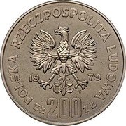 Poland 200 Zlotych Duke Mieszko I. Trial Strike 1979 MW KM# Pr362 POLSKA RZECZPOSPOLITA LUDOWA 19 79 MW ZŁ 200 ZŁ coin obverse Poland 200 Zlotych Duke Mieszko I. Trial Strike 1979 MW KM# Pr362 POLSKA RZECZPOSPOLITA LUDOWA 19 79 MW ZŁ 200 ZŁ coin obverse