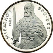 Poland 200 Zlotych Duke Mieszko I. Trial Strike 1979 MW Proof KM# Pr365 MIESZKO I 960-992 PRÓBA coin reverse Poland 200 Zlotych Duke Mieszko I. Trial Strike 1979 MW Proof KM# Pr365 MIESZKO I 960-992 PRÓBA coin reverse
