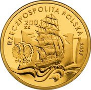 Poland 200 Zlotych Joseph Conrad 2007 MW Proof RZECZPOSPOLITA POLSKA 2007 200 ZŁ MW coin obverse Poland 200 Zlotych Joseph Conrad 2007 MW Proof RZECZPOSPOLITA POLSKA 2007 200 ZŁ MW coin obverse