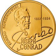 Poland 200 Zlotych Joseph Conrad 2007 MW Proof KONRAD KORZENIOWSKI 1857-1924 JOSEPH CONRAD coin reverse Poland 200 Zlotych Joseph Conrad 2007 MW Proof KONRAD KORZENIOWSKI 1857-1924 JOSEPH CONRAD coin reverse