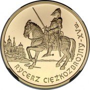 Poland 200 Zlotych Mounted Knight of 15th Century 2007 MW Proof Y# 672 RYCERZ CIĘŻKOZBROJNY XV W. coin reverse Poland 200 Zlotych Mounted Knight of 15th Century 2007 MW Proof Y# 672 RYCERZ CIĘŻKOZBROJNY XV W. coin reverse