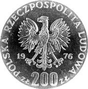 Poland 200 Zlotych (XXI Summer Olympics. Trial Strike) KM# Pr282 POLSKA RZECZPOSPOLITA LUDOWA 19 76 MW ZŁ 200 ZŁ coin obverse Poland 200 Zlotych (XXI Summer Olympics. Trial Strike) KM# Pr282 POLSKA RZECZPOSPOLITA LUDOWA 19 76 MW ZŁ 200 ZŁ coin obverse