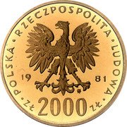 Poland 2000 Zlotych Boleslaw II Smialy. Trial Strike 1981 MW KM# Pr458 POLSKA RZECZPOSPOLITA LUDOWA 19 81 MW ZŁ 2000 ZŁ coin obverse Poland 2000 Zlotych Boleslaw II Smialy. Trial Strike 1981 MW KM# Pr458 POLSKA RZECZPOSPOLITA LUDOWA 19 81 MW ZŁ 2000 ZŁ coin obverse