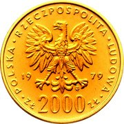 Poland 2000 Zlotych (Duke Mieszko I. Trial Strike) KM# Pr374 POLSKA RZECZPOSPOLITA LUDOWA 19 79 MW ZŁ 2000 ZŁ coin obverse Poland 2000 Zlotych (Duke Mieszko I. Trial Strike) KM# Pr374 POLSKA RZECZPOSPOLITA LUDOWA 19 79 MW ZŁ 2000 ZŁ coin obverse