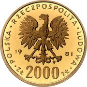 Poland 2000 Zlotych (Ladislaus I Herman. Trial Strike) KM# Pr460 POLSKA RZECZPOSPOLITA LUDOWA 19 81 MW ZŁ 2000 ZŁ coin obverse Poland 2000 Zlotych (Ladislaus I Herman. Trial Strike) KM# Pr460 POLSKA RZECZPOSPOLITA LUDOWA 19 81 MW ZŁ 2000 ZŁ coin obverse