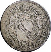 Italy 25 Bolognini (Santa croce.) RESPVBLICA LVCENSIS LIBERTAS coin obverse Italy 25 Bolognini (Santa croce.) RESPVBLICA LVCENSIS LIBERTAS coin obverse