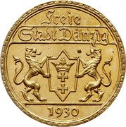 Poland 25 Gulden (Neptune) KM# 150 FREIE STADT DANZIG 1930 coin obverse Poland 25 Gulden (Neptune) KM# 150 FREIE STADT DANZIG 1930 coin obverse