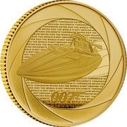 UK 25 Pounds (Bond Films. The World Is Not Enough) 007 CD MD coin reverse UK 25 Pounds (Bond Films. The World Is Not Enough) 007 CD MD coin reverse