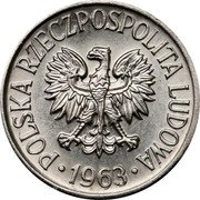 Poland 5 Groszy (Circulation Coin Trial Strike) KM# Pr91 POLSKA RZECZPOSPOLITA LUDOWA 1963 coin obverse