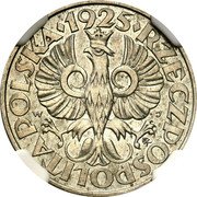 Poland 5 Groszy German Occupation WW II. Trial Strike 1925  RZECZPOSPOLITA POLSKA 1925 W J coin obverse Poland 5 Groszy German Occupation WW II. Trial Strike 1925  RZECZPOSPOLITA POLSKA 1925 W J coin obverse