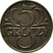 Poland 5 Groszy (German Occupation WW II. Trial Strike) 5 GROSZY coin reverse Poland 5 Groszy (German Occupation WW II. Trial Strike) 5 GROSZY coin reverse