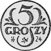 Poland 5 Groszy (Trial Strike) X# 6 5 GROSZY 12/IV 24 SW coin reverse Poland 5 Groszy (Trial Strike) X# 6 5 GROSZY 12/IV 24 SW coin reverse