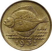 Poland 5 Pfennig (Fish. Danzig Coin) KM# 151 1932 coin reverse Poland 5 Pfennig (Fish. Danzig Coin) KM# 151 1932 coin reverse
