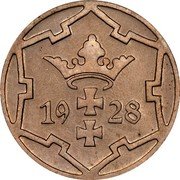 Poland 5 Pfennig (Free City of Danzig) KM# 142 5 PFENNIGE DANZIG coin obverse Poland 5 Pfennig (Free City of Danzig) KM# 142 5 PFENNIGE DANZIG coin obverse
