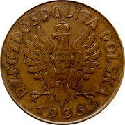 Poland 5 Zlotych (March Constitution. Trial Strike. 81 Beads) RZECZPOSPOLITA POLSKA 1925 coin obverse Poland 5 Zlotych (March Constitution. Trial Strike. 81 Beads) RZECZPOSPOLITA POLSKA 1925 coin obverse