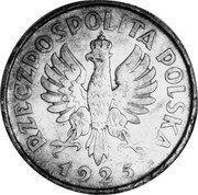 Poland 5 Zlotych Medallic Coinage 1925 X# 14 RZECZPOSPOLITA POLSKA 1925 SW WG 3/V coin obverse Poland 5 Zlotych Medallic Coinage 1925 X# 14 RZECZPOSPOLITA POLSKA 1925 SW WG 3/V coin obverse