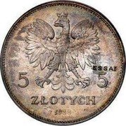 Poland 5 Zlotych (Nike. Essai) 5 ZŁOTYCH 5 1928 coin obverse Poland 5 Zlotych (Nike. Essai) 5 ZŁOTYCH 5 1928 coin obverse