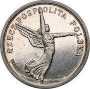 Poland 5 Zlotych (Nike. Trial Strike. Date Between Tail) RZECZPOSPOLITA POLSKA PRÓBA coin reverse Poland 5 Zlotych (Nike. Trial Strike. Date Between Tail) RZECZPOSPOLITA POLSKA PRÓBA coin reverse