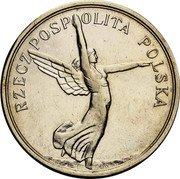 Poland 5 Zlotych Nike. Trial Strike. No Mintmark and Proba 1927  5 5 ZŁOTYCH 1927 coin reverse Poland 5 Zlotych Nike. Trial Strike. No Mintmark and Proba 1927  5 5 ZŁOTYCH 1927 coin reverse