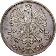 Poland 5 Zlotych (Nike. Trial Strike) RZECZPOSPOLITA POLSKA PRÓBA coin obverse Poland 5 Zlotych (Nike. Trial Strike) RZECZPOSPOLITA POLSKA PRÓBA coin obverse