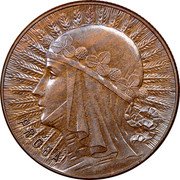 Poland 5 Zlotych (Queen Jadwiga. Trial Strike) KM# Pn333 PRÓBA coin reverse Poland 5 Zlotych (Queen Jadwiga. Trial Strike) KM# Pn333 PRÓBA coin reverse