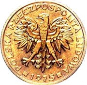Poland 5 Zlotych (Trial Strike) POLSKA RZECZPOSPOLITA LUDOWA 1975 coin obverse Poland 5 Zlotych (Trial Strike) POLSKA RZECZPOSPOLITA LUDOWA 1975 coin obverse