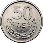 Poland 50 Groszy (Circulation Coin Trial Strike) KM# Pr527 50 GROSZY PRÓBA coin reverse