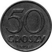 Poland 50 Groszy (Proba) 50 GROSZY PRÓBA coin reverse Poland 50 Groszy (Proba) 50 GROSZY PRÓBA coin reverse