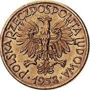 Poland 50 Groszy (Ribbon. Trial Strike.) POLSKA RZECZPOSPOLITA LUDOWA 1958 coin obverse Poland 50 Groszy (Ribbon. Trial Strike.) POLSKA RZECZPOSPOLITA LUDOWA 1958 coin obverse