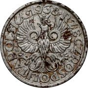 Poland 50 Groszy (Trial Strike. German Occupation WW II) RZECZPOSPOLITA POLSKA W J 1938 coin obverse