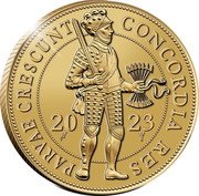 Netherlands Double Ducat Willem-Alexander of the Netherlands 2023 CONCORDIA RES PARVAE CRESCUNT 20 23 coin obverse Netherlands Double Ducat Willem-Alexander of the Netherlands 2023 CONCORDIA RES PARVAE CRESCUNT 20 23 coin obverse