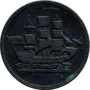 UK 1/2 Penny (Token Coin. Ship)  coin obverse UK 1/2 Penny (Token Coin. Ship)  coin obverse