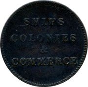 UK 1/2 Penny (Token Coin. Ship) SHIPS COLONIES & COMMERCE coin reverse UK 1/2 Penny (Token Coin. Ship) SHIPS COLONIES & COMMERCE coin reverse