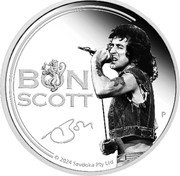 Tuvalu 1 Dollar (Bon Scott) BON SCOTT P © 2024 SEVDOKA PTY LTD coin reverse Tuvalu 1 Dollar (Bon Scott) BON SCOTT P © 2024 SEVDOKA PTY LTD coin reverse