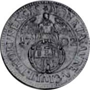 Poland 1 Ducat (August II. Thorn City. Pattern) KM# Pn3 MONETA:AVREA.CIVIT.THORVNENSIS 17 02 coin reverse