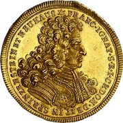 Austria 1 Ducat (Franz Ignaz) FRANC IGNAT S R I C & DOM DE ET IN SPRINZENSTEIN ET NEUHAUS coin obverse Austria 1 Ducat (Franz Ignaz) FRANC IGNAT S R I C & DOM DE ET IN SPRINZENSTEIN ET NEUHAUS coin obverse