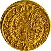 Austria 1 Ducat (Joseph I Graz) ARCHID AVST D B STYRIÆ 1706 coin reverse Austria 1 Ducat (Joseph I Graz) ARCHID AVST D B STYRIÆ 1706 coin reverse