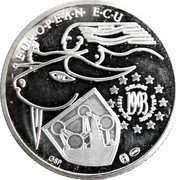 Belgium 1 ECU Duchy of Brabant 1993 E U R O P E A N E C U BELGIE BELGIQUE BELGIEN 1993 GSP AG 925 coin obverse Belgium 1 ECU Duchy of Brabant 1993 E U R O P E A N E C U BELGIE BELGIQUE BELGIEN 1993 GSP AG 925 coin obverse