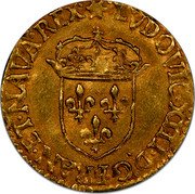 France 1 ECU (Louis XIII 2nd Type. With Sun) LVDOVIC XIII D G FRAN ET NAVA REX coin obverse