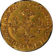 France 1 ECU (Louis XIII 2nd Type. With Sun) CHRS REGNAT VINCIT ET IMPERAT 1641 coin reverse