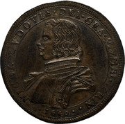 Italy 1 Escudo (Niccolo Ludovisi) NICOLAVS LVDOVIS DEI GRA PLVMBI PRIN 1640 coin obverse