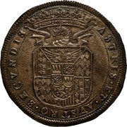 Italy 1 Escudo (Niccolo Ludovisi) ASTRIS ET AVSTRO SECVNDIS coin reverse