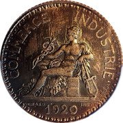 France 1 Franc (Chambers of Commerce Domard Pattern) CHAMBRES. DE. COMMERCE. DE. FRANCE. BON POUR 1 FRANC BR. AL. coin reverse France 1 Franc (Chambers of Commerce Domard Pattern) CHAMBRES. DE. COMMERCE. DE. FRANCE. BON POUR 1 FRANC BR. AL. coin reverse